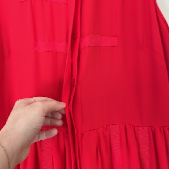 SALE 3 for $15 Red Button Down Dress - Picture 4 of 10